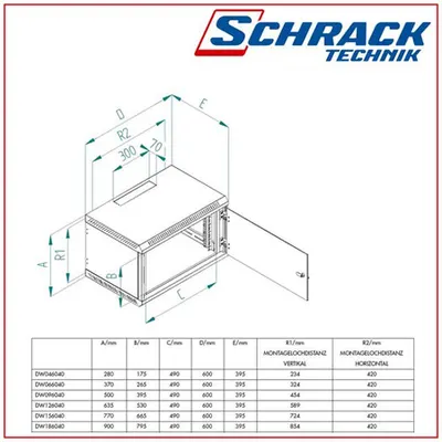 Dulap cablare structurata MONOBLOCK 19 6U 600x400mm