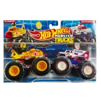 Set 2 masinute Monster Truck, Hot Wheels, Helichopper si Rescue Rampager, JHY84
