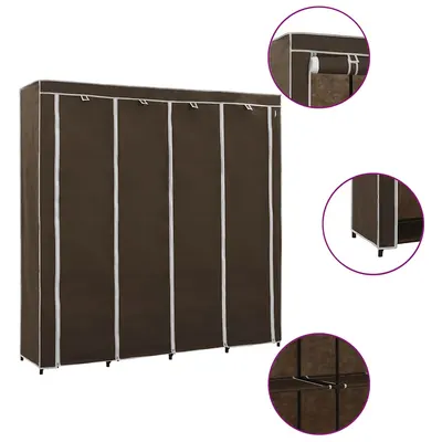 vidaXL Șifonier cu 4 compartimente, maro, 175x45x170 cm