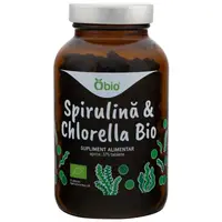 Spirulina si chlorella bio 375 tablete 150g Obio