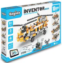 Constructor 10 în 1 Engino Creative - Elicopter cu motor electric