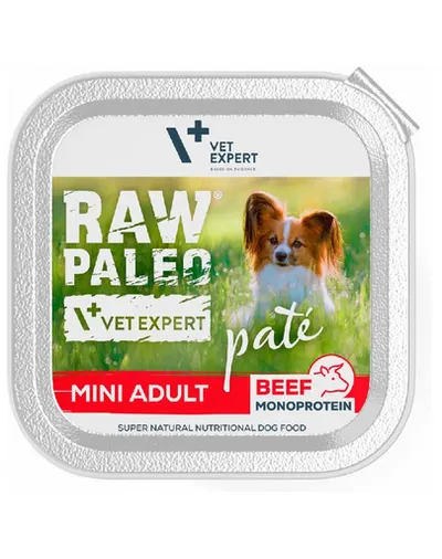 VETEXPERT Hrana umeda Raw Paleo Pate Adult Mini 150g cu vita