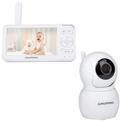 Monitor video pentru bebeluși Grundig - 33423, 5", alb