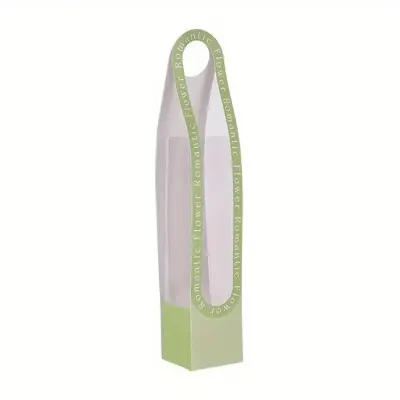 Cutie înalta pentru flori cu fereastră și mâner lung - verde (set 2 buc)