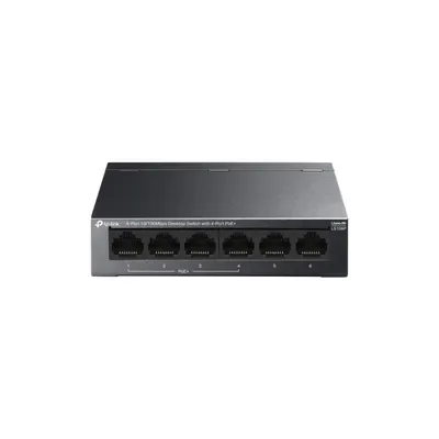 TP-LINK SWITCH LS106P, 6-Port 10/100Mbps Desktop Switch with 4-Port PoE+, 10BASE-T: UTP category 3, 4, 5 cable (maximum 100m), 1