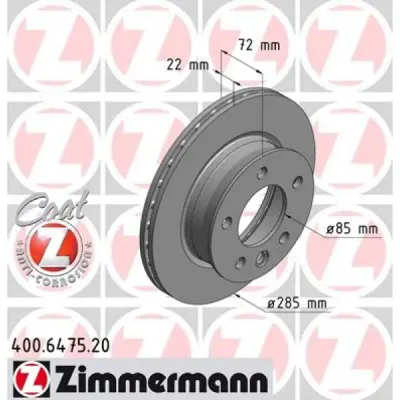 Disc frana ZIMMERMANN 400.6475.20