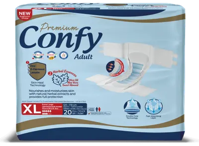 Scutece pentru adulti Premium Marime L, 20 bucati, Confy