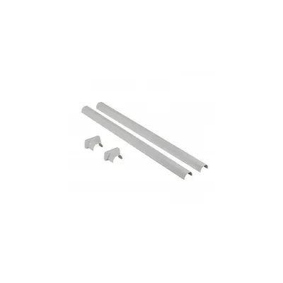 Finishing kit pentru telescopic pole pentru 1 or 2 compartimente snap-on columns - 2 PVC capacs and a base - aluminiu finish