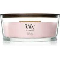 Woodwick Rose Blush lumânare parfumată cu fitil din lemn 453.6 g