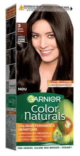 Vopsea de par permanenta Color Naturals 3 Saten Inchis, 112ml, Garnier