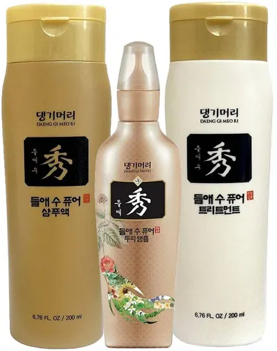 Doori Set Elixir de aur - Șampon, Balsam și Ser, 2 x 200 + 145 ml