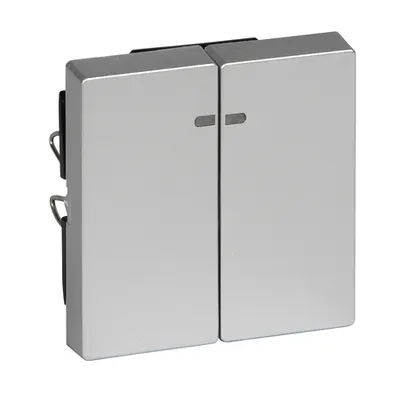 Clapeta 2 Butoane Cu Fereastra Indicator, Aluminiu, Sistem M