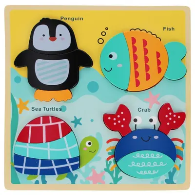 Puzzle din lemn Bam Bam - Lumea apei