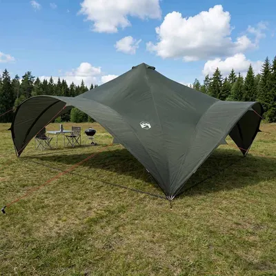 vidaXL Cort pentru Petreceri Verde militar 600 x 600 x 400 cm