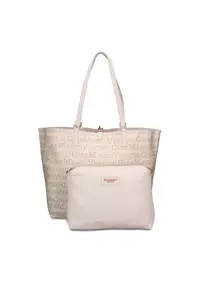 Geanta shopper de piele ecologica cu etui detasabil Valoria Chic - Bej deschis