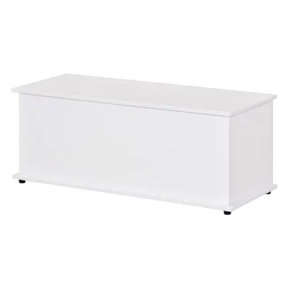 HOMCOM Cutie de depozitare multifunctionala din PAL cu capac care se deschide, pentru camera si intrare, 100x40x40cm, alb | Aosom Romania