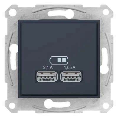Sedna - Incarcator Dublu Usb 2.1 A - Grafit