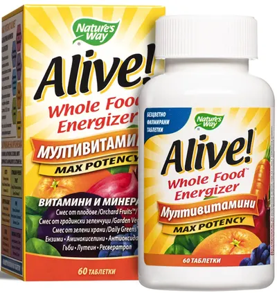 Alive Whole Food Energizer, 60 tablete, Nature's Way