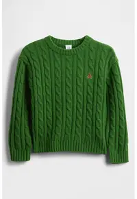 Pulover lejer cu torsade - Verde