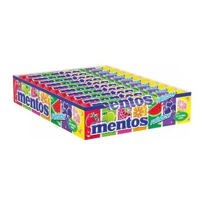 Drajeuri gumate Mentos Rainbow, aroma de fructe, 37,5g Engros