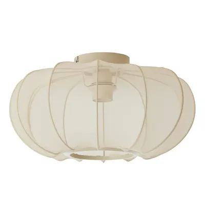 Plafonieră crem cu abajur textil ø 40 cm Plumalia – Light & Living