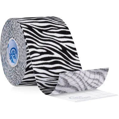 CureTape® Art bandă kinesiologică culoare Zebra Black&White 5 m