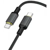 Cablu Date si Incarcare USB-C - USB-C HOCO X128 Benefit, 60W, 1m, Negru