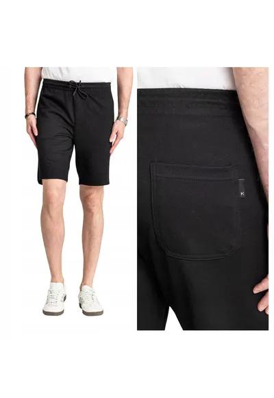 Pantaloni scurti cu talie ajustabila - Negru - Negru