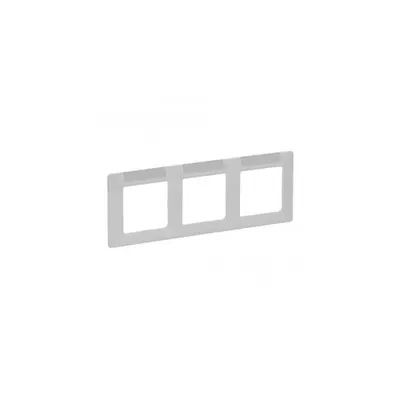 Plate Valena Life - cu label holder (horizontal) - 3 module - alb