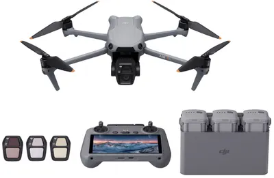 Dronă DJI - Air 3S Fly More Combo, RC 2, 4K, 45 min, 20 km