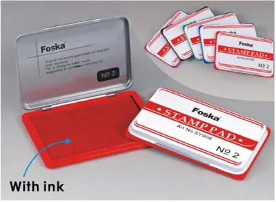 Tampon pantru stampila №2 Foska - 84x122 mm, rosu