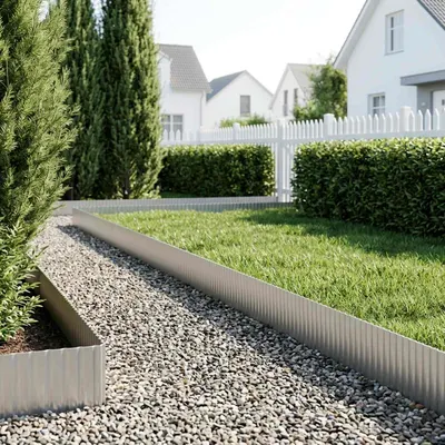 vidaxl Margine pentru gazon 10 m x 15 cm Oțel Galvanizat Argintiu