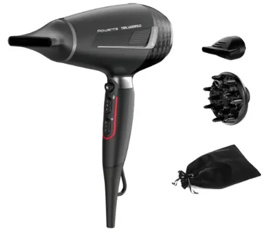 Uscător de păr Rowenta x Кarl Lagerfeld - CV888LF0, 2200W, 3 viteze, negru