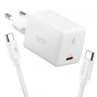 Incarcator Retea Cu Cablu USB-C Spigen EE451EU Essential, 45W, 3A, 1 x USB-C, Alb ACH09473