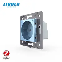 Modul priza simpla Schuko, inteligenta ZigBee, control aplicatie Albastru