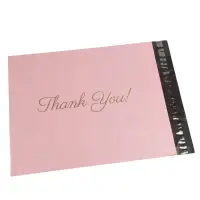 Plicuri curierat cu mesaj Thank You - roz (set 100 buc) - Default Title