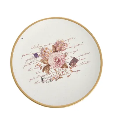 Platou decorativ cu flori 21 cm