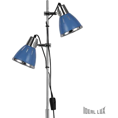 Lampa de podea Elvis, 2 becuri, dulie E27, D:240 mm, H:1600 mm, Albastru