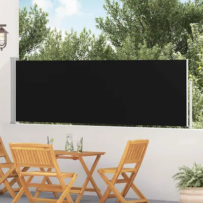 vidaXL Copertină laterală retractabilă de terasă, negru, 100x514 cm