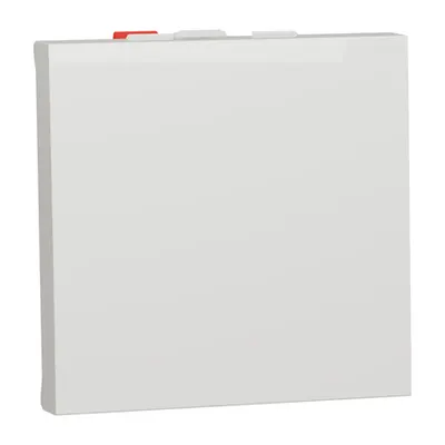 Intrerupator, New Unica, 1-pole 2-way, 10AX, 2 module, terminal fara suruburi, netratat, IP4X, alb