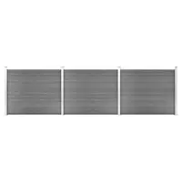 Gossi set panouri gard, 526x146 cm, gri, wpc