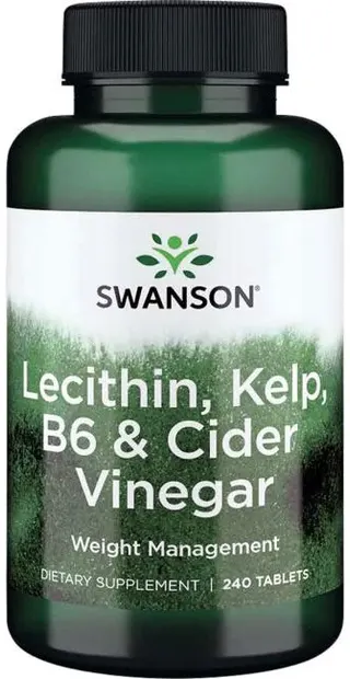 Lecithin, Kelp, B-6 & Cider Vinegar, 240 tablete, Swanson