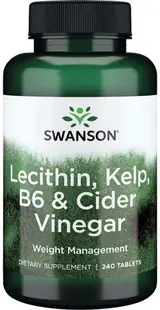 Lecithin, Kelp, B-6 & Cider Vinegar, 240 tablete, Swanson
