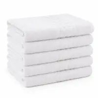 Set 5 prosoape mari 70x140cm, din 100% bumbac pakistanez, 500g, Alb