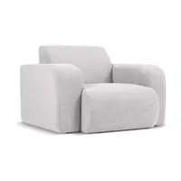 Fotoliu gri deschis cu tapițerie din stofă bouclé Molino – Micadoni Home