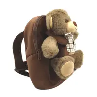 Ghiozdan grădiniță, Perletti, cu ursuleț, pluș detașabil, 21cm