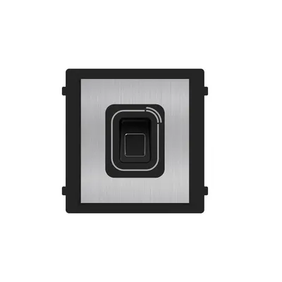 Modul cititor biometric si card Mifare pentru videointerfon modular Hikvision DS-KD-MFB/S carcasa inox, deschidere usi cu card a