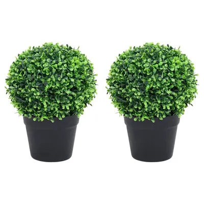 Gossi plante artificiale cimisir cu ghiveci, 2 buc. verde 27 cm minge