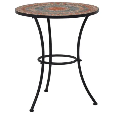 Gossi masa de bistro mozaic, portocaliu/gri, 60 cm, ceramica
