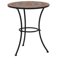 Gossi masa de bistro mozaic, portocaliu/gri, 60 cm, ceramica